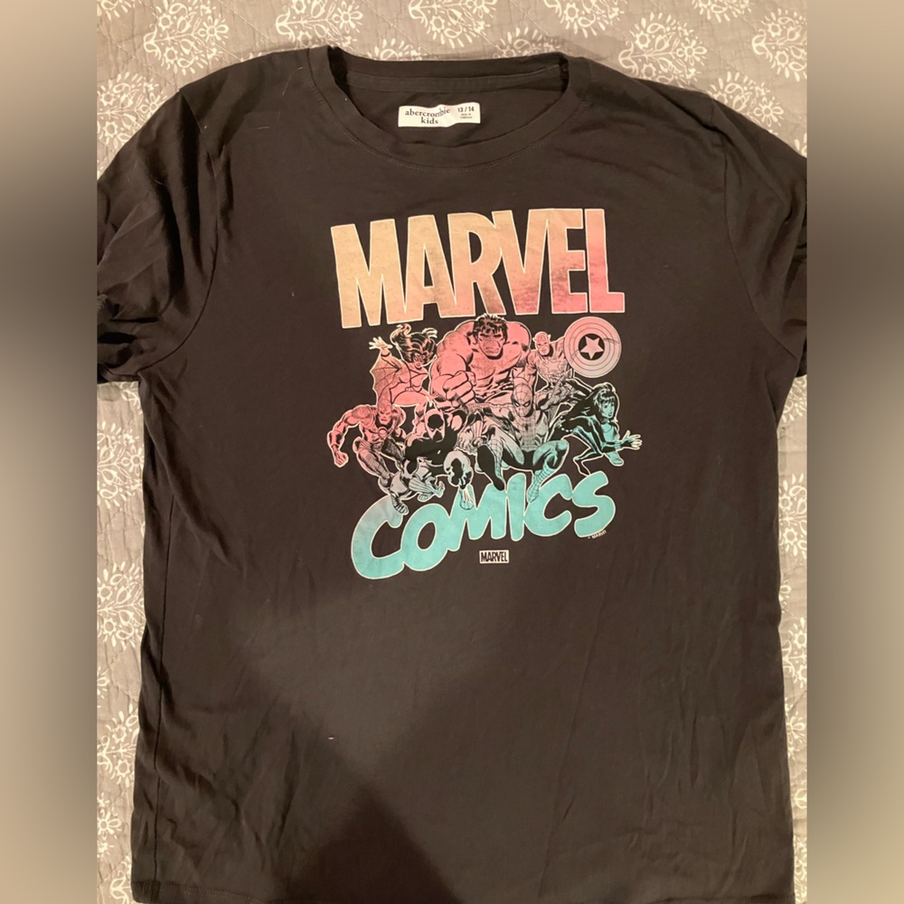 Abercrombie Kids Black Marvel Comics Tee